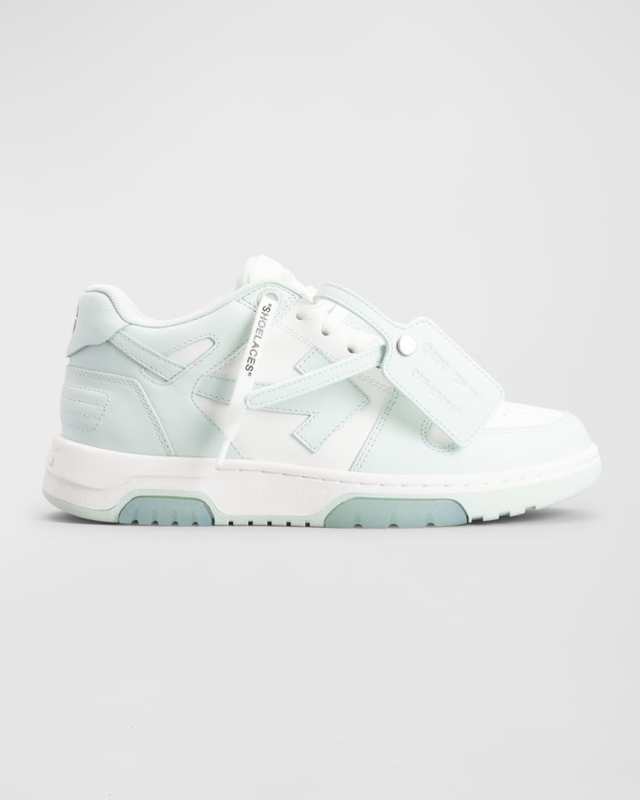Off-White Out Of Office Arrow Calfskin Sneakers | Neiman Marcus