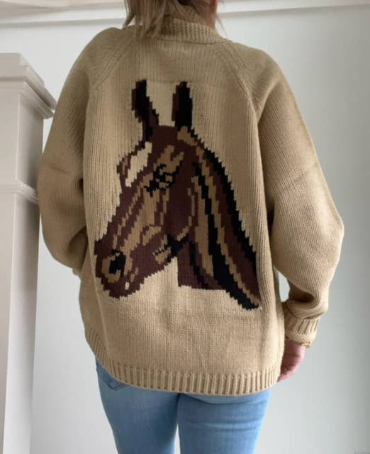 Varsity Heirloom Horse Cardigan | Ascot + Hart