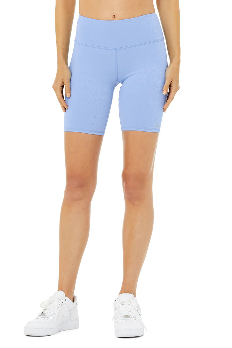 High-Waist Glitter Biker Short | Alo Yoga (US)