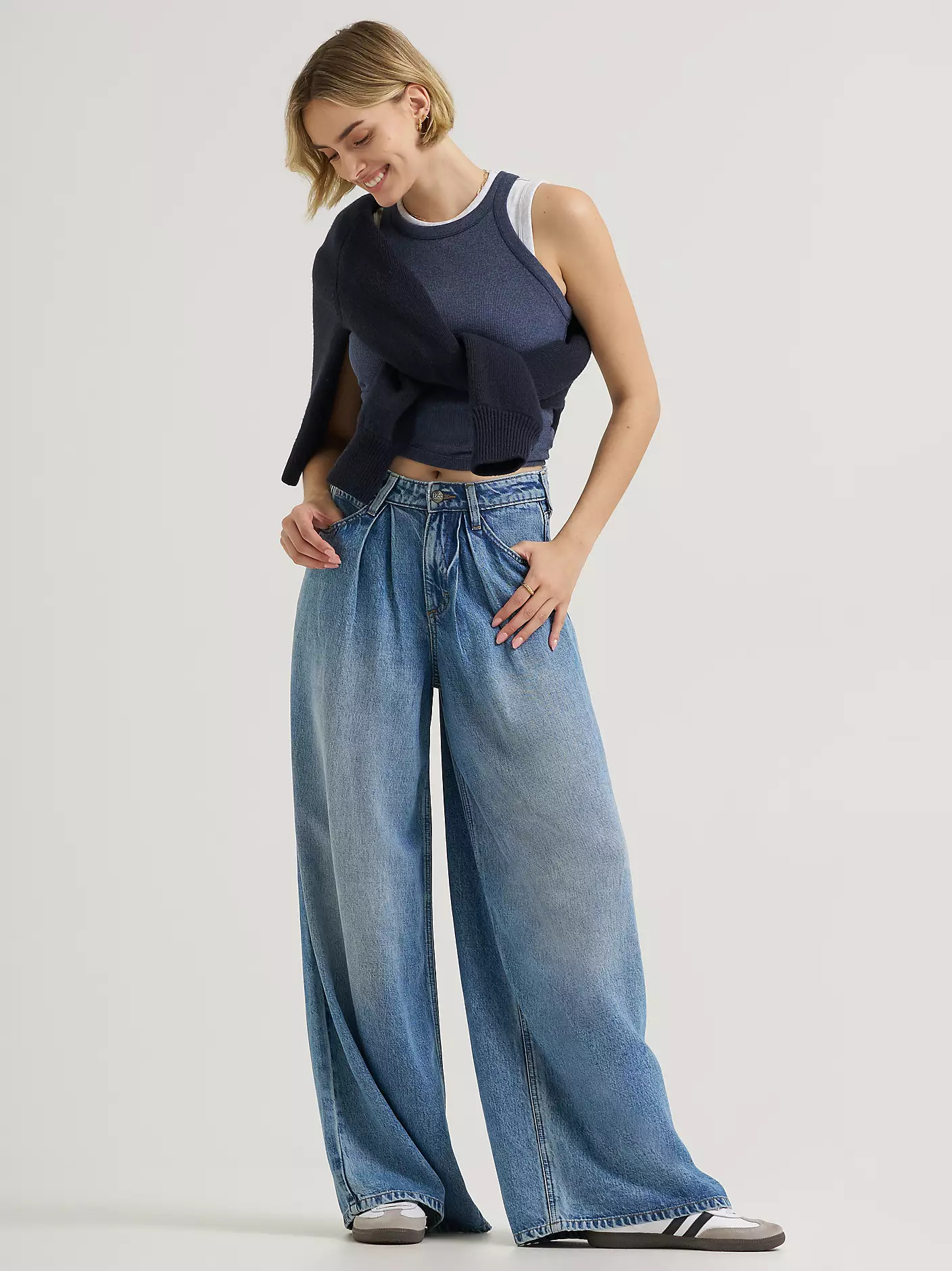 Women's Premium LQD Slouchy Pleated Trouser Jean | Lee Jeans
