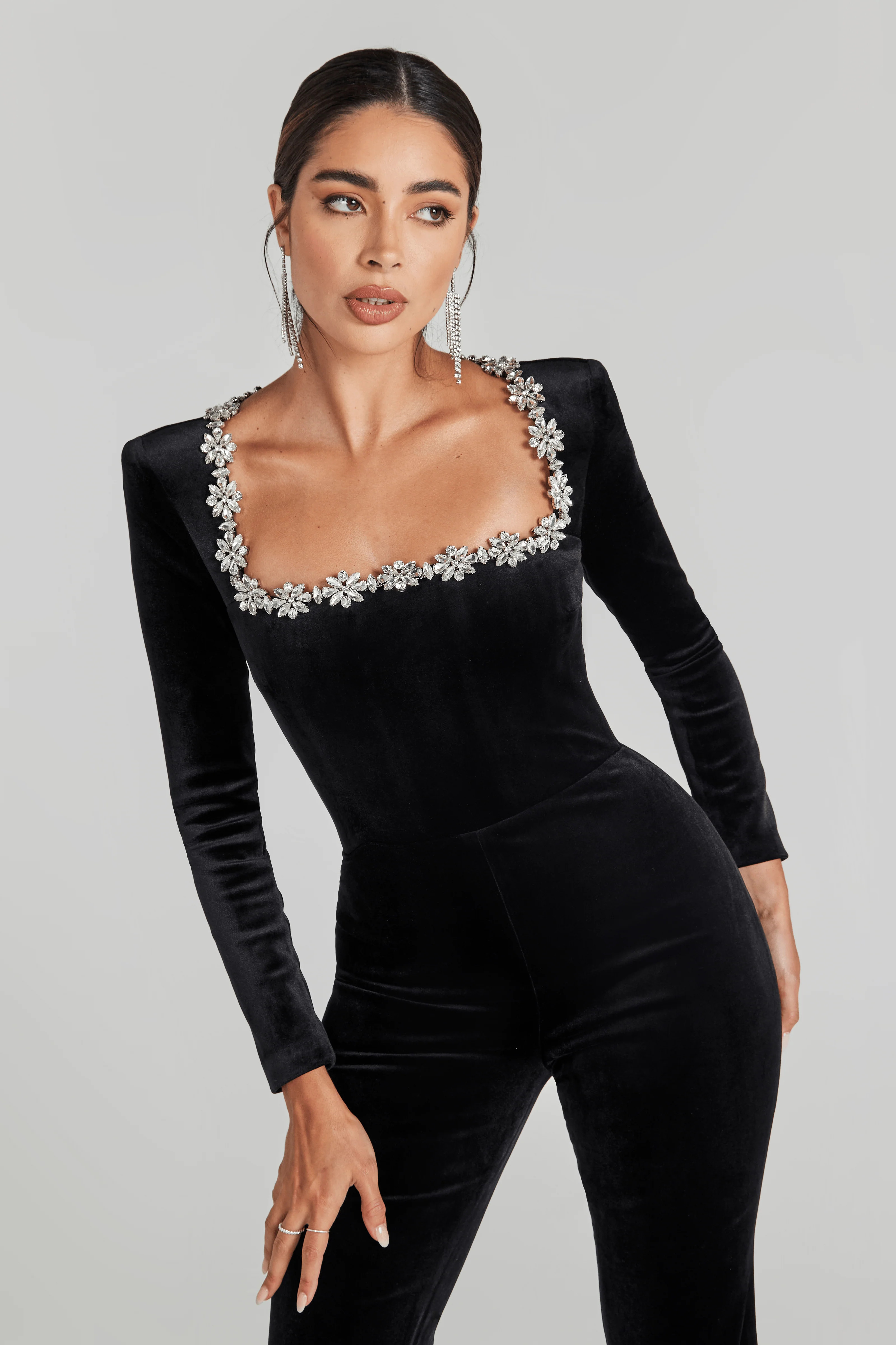 Kimberly Black Jumpsuit | Nadine Merabi
