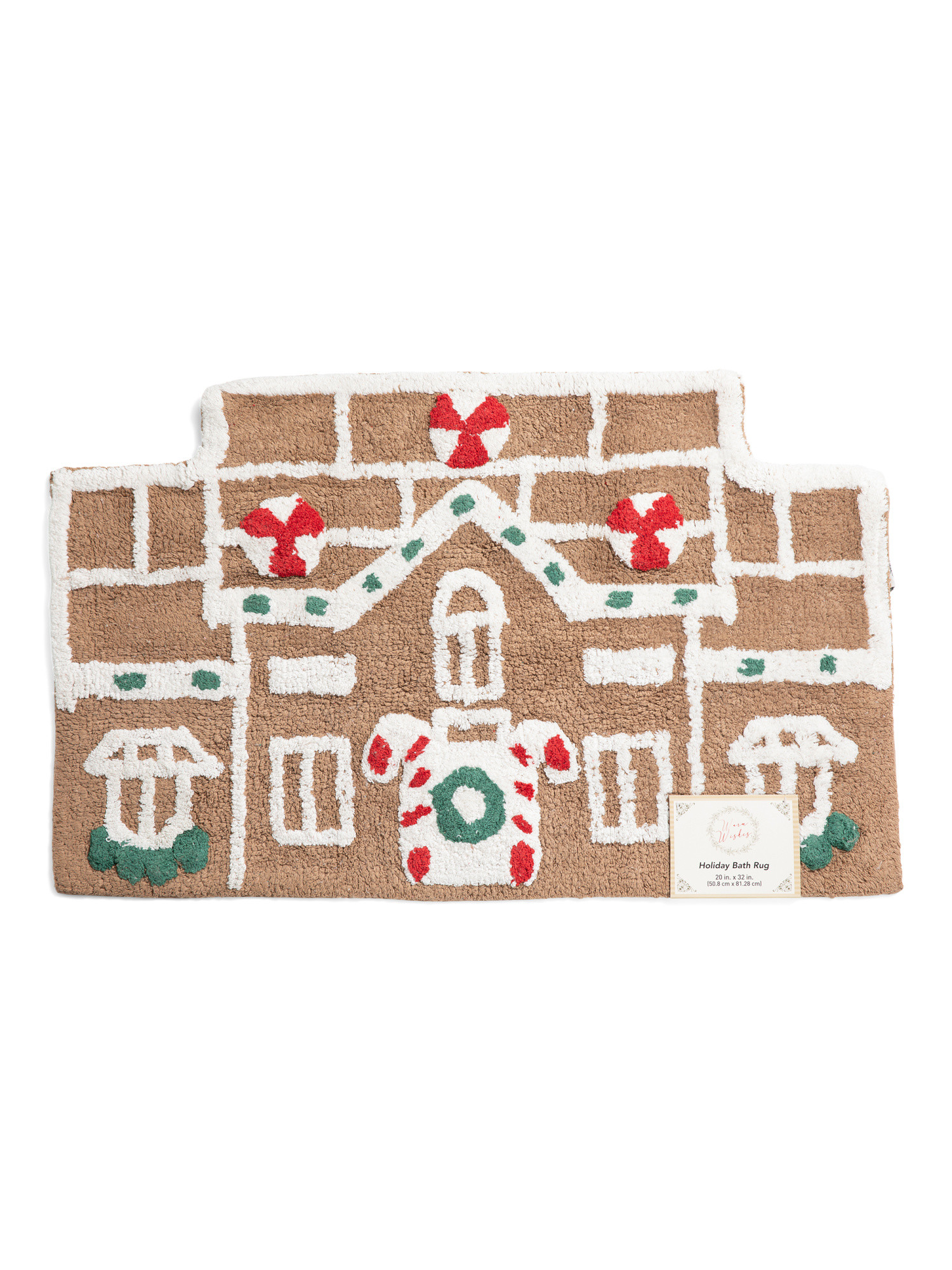 20x32 Gingerbread House Figural Bath Rug | TJ Maxx