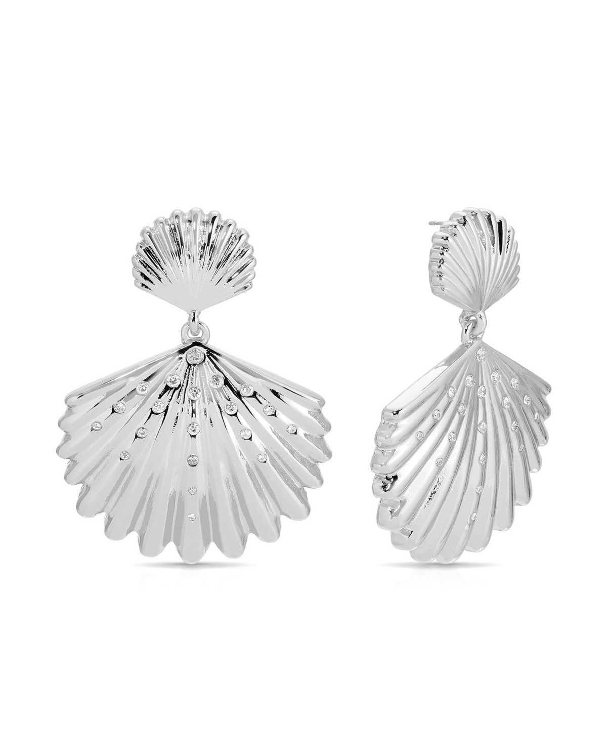 Ettika Sun-drenched Shell Earrings - Silver | Macy's