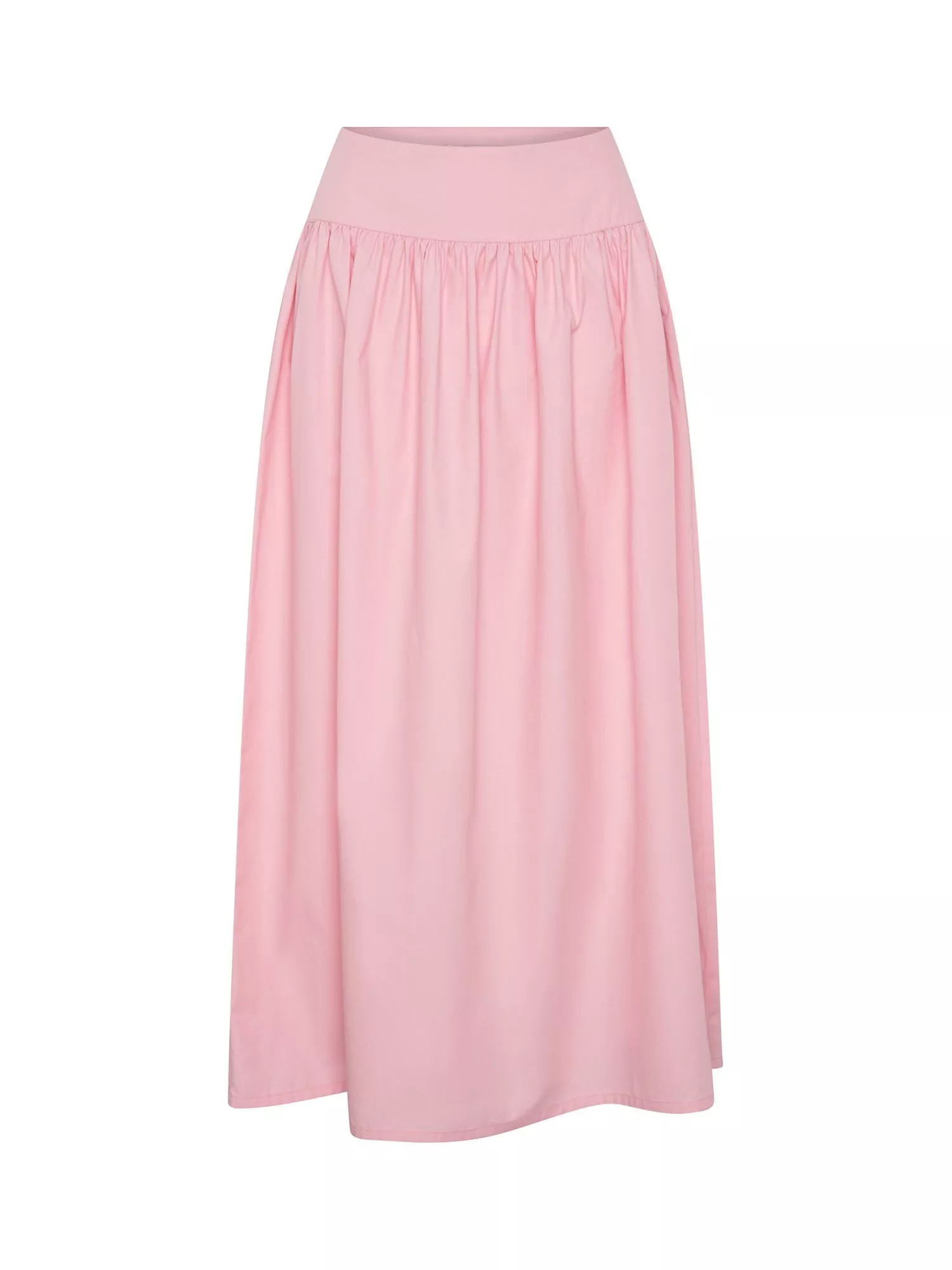 OMNES Darcie Drop Waist Midi Skirt, Pink | John Lewis (UK)