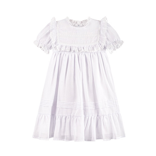 White Voile & Lace Tea Length Wedding Dress | Feltman Brothers