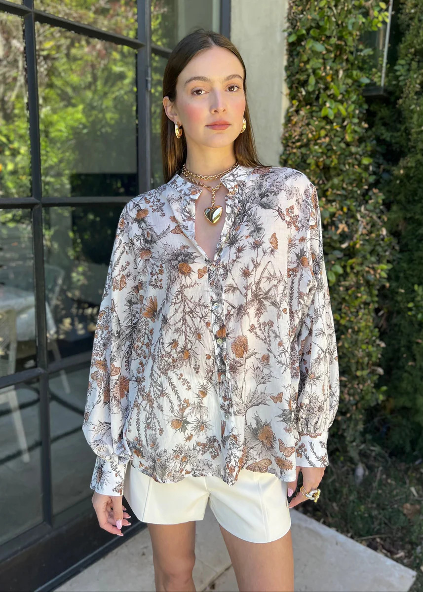 Daria Long Sleeve Button Up Blouse | Benaar La
