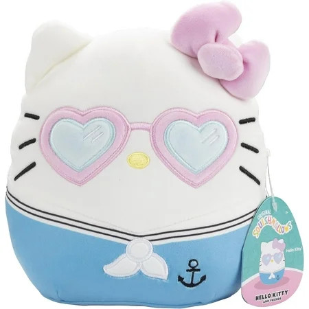 Squishmallows Original 8-Inch Hello Kitty w Glasses Plush- Official Jazwares Plush - Collectible Soft & Squishy Sailor Sanrio Stuffed Animal Toy - Easter Basket Stuffer Gift for Kids, Girls & Boys | Walmart (US)