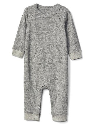 Gap Kanga Slub One Piece Size 0-3 M - Light grey marle | Gap US