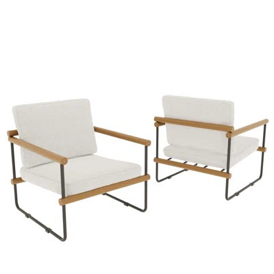 28.3In Modern Boucle Fabric Accent Chair With Arms For Living Room, Modern Tufted Single Sofa For Bedroom, Upholstered Reading Comfy Armchair, With Me | Wayfair North America