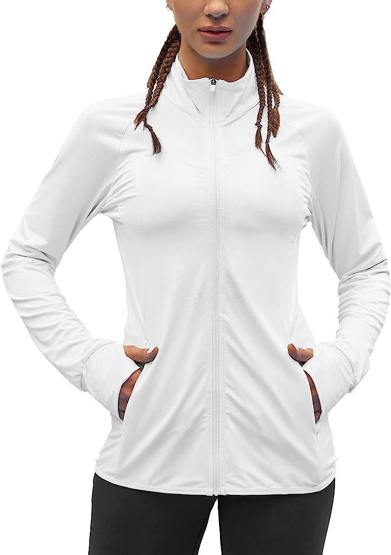 COOrun Women's UPF 50+ Sun Protection Hoodie Jacket Long Sleeve Hooded Active Shirts Outdoor Perf... | Amazon (US)