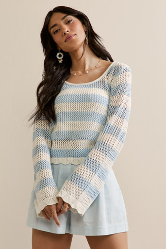 Mabel Striped Pullover Sweater | Francesca's