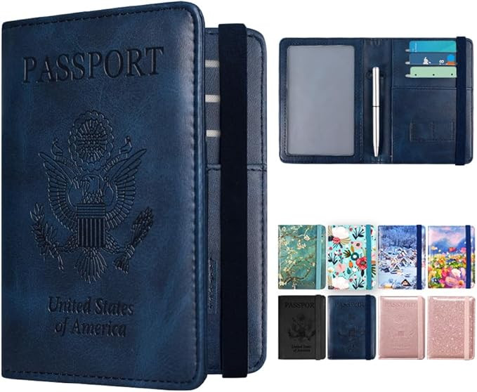 ACdream Passport and Vaccine Card Holder Combo, Cover Case with CDC Vaccination Card Slot, Leathe... | Amazon (US)
