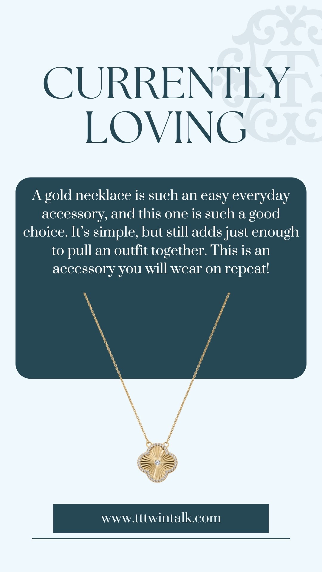 A gold necklace is such an easy everyday accessory, and this one is such a good choice. It’s simple, but still adds just enough to pull an outfit together. This is an accessory you will wear on repeat!

#LTKMidsize #LTKOver40 #LTKSeasonal