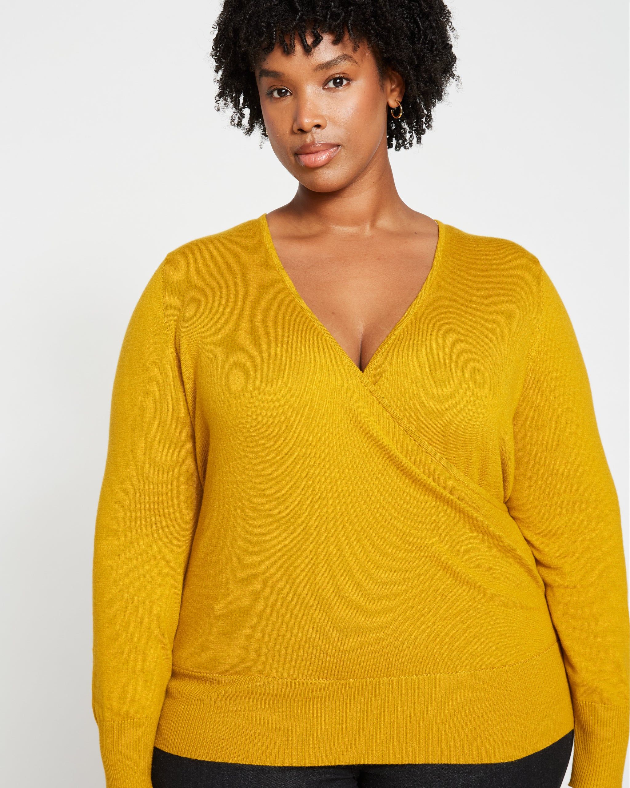Statement Wrap Sweater - Mustard | Universal Standard