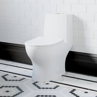 Swiss Madison Ivy 10 in. Rough-In 1-Piece 1.1/1.6 GPF Dual Flush Elongated Toilet in White Seat I... | The Home Depot