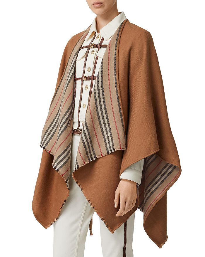 Icon Stripe Wool Cape | Bloomingdale's (US)