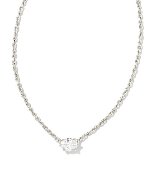 Cailin Silver Pendant Necklace in White Crystal | Kendra Scott | Kendra Scott