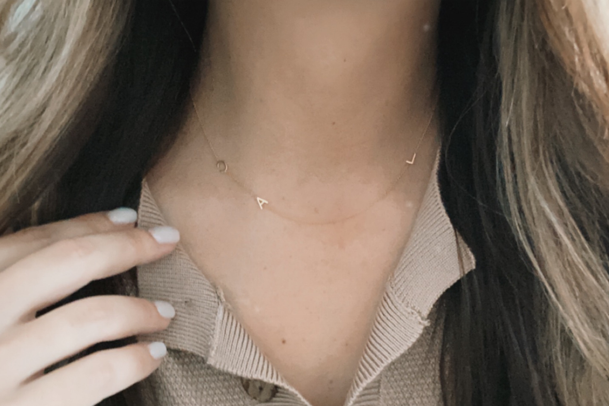 Initial necklace. Name necklace. push present. 

#LTKbaby