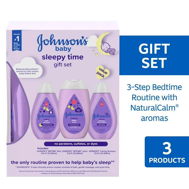 Johnson's Sleepy Time Relaxing Baby Bedtime Gift Set, 3 Items | Walmart (US)