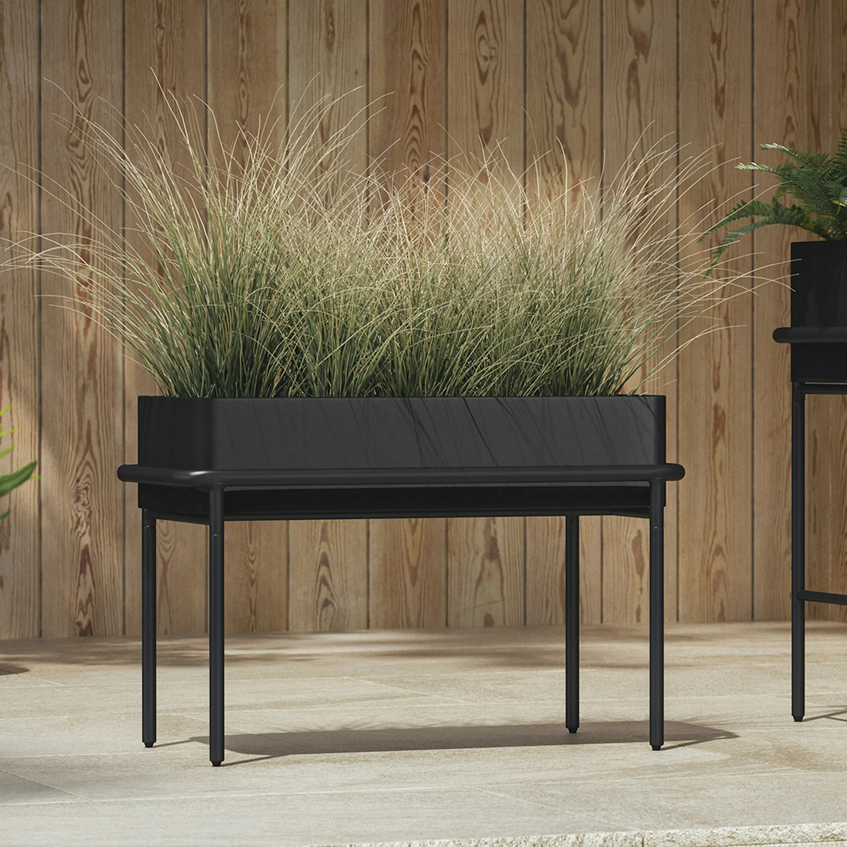 Marais Low Outdoor Planter - Black | Article