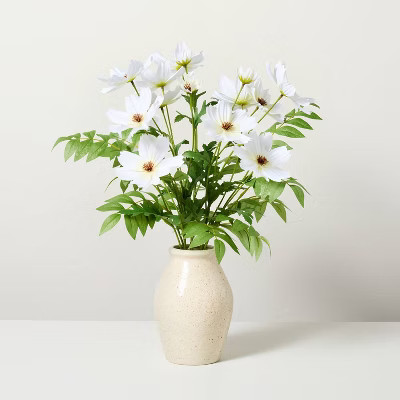 15"x17" Faux White Cosmos Floral Arrangement - Hearth & Hand™ with Magnolia | Target