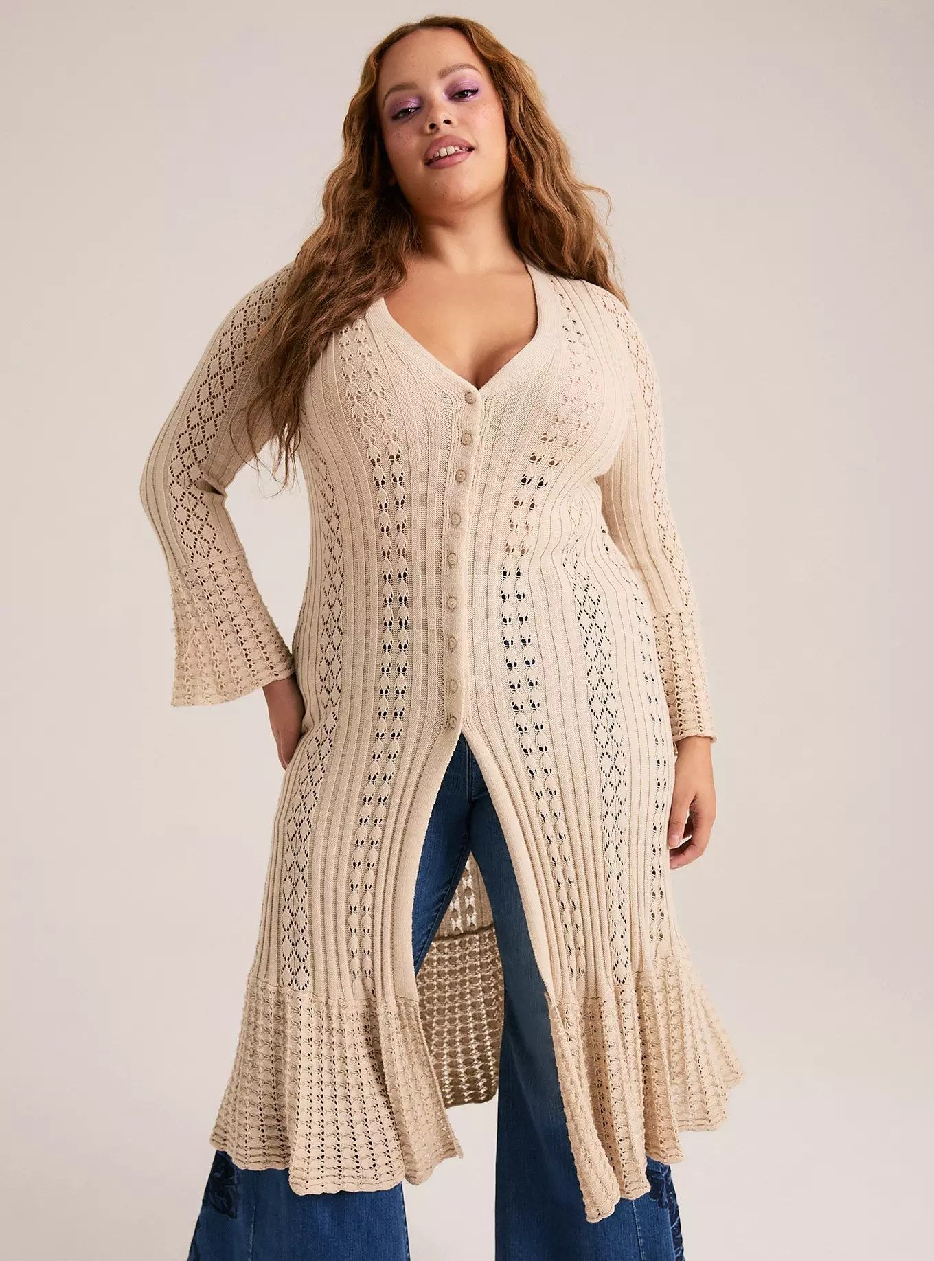 Festi Ruffle Duster Cardigan | Torrid (US & Canada)