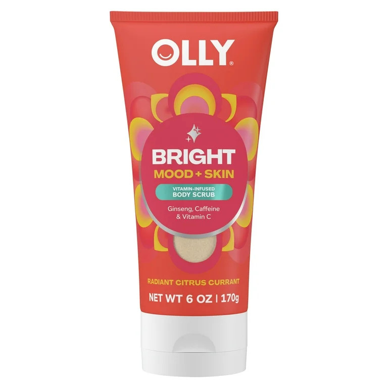 OLLY Bright Body Scrub Exfoliates & Repairs Skin Barrier Citrus Currant, 6 oz | Walmart (US)