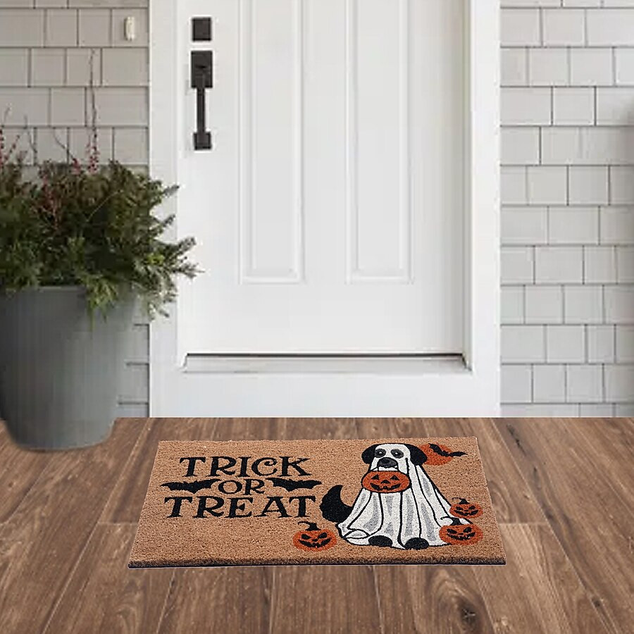 Style Selections 18-in x 30-in Natural Coir Non-Slip Grip Indoor or outdoor Summer Door Mat | Lowe's