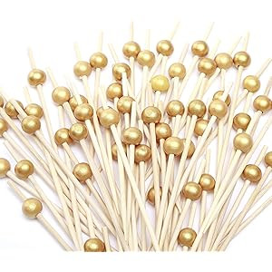 Pukavt Cocktail Picks 100 Counts Handmade Sticks Wooden Toothpicks Cocktail Sticks Party Supplies... | Amazon (US)