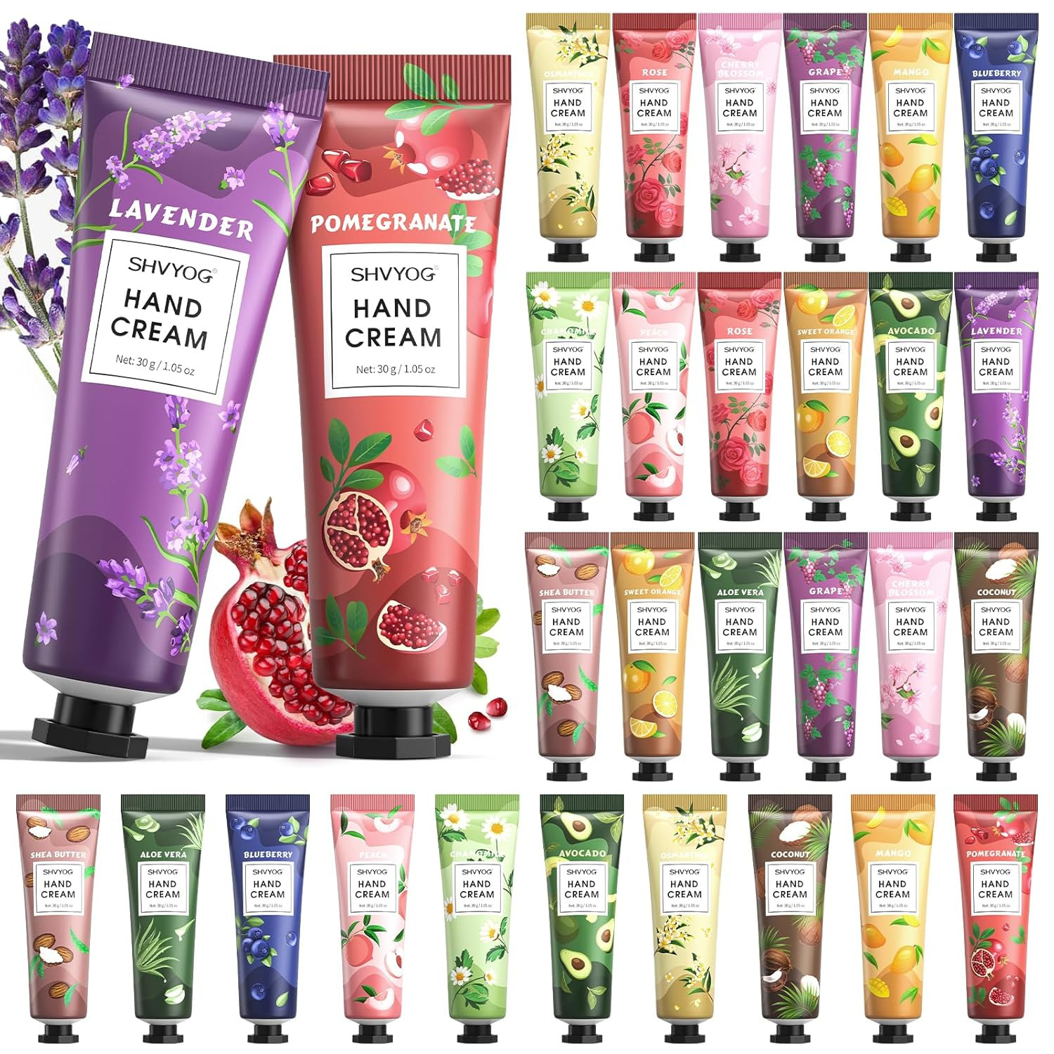 30 Pack Hand Cream Gifts Set, Hand Lotion Bulk, Moisturizing & Nourishing Christmas Stocking Stuf... | Amazon (US)