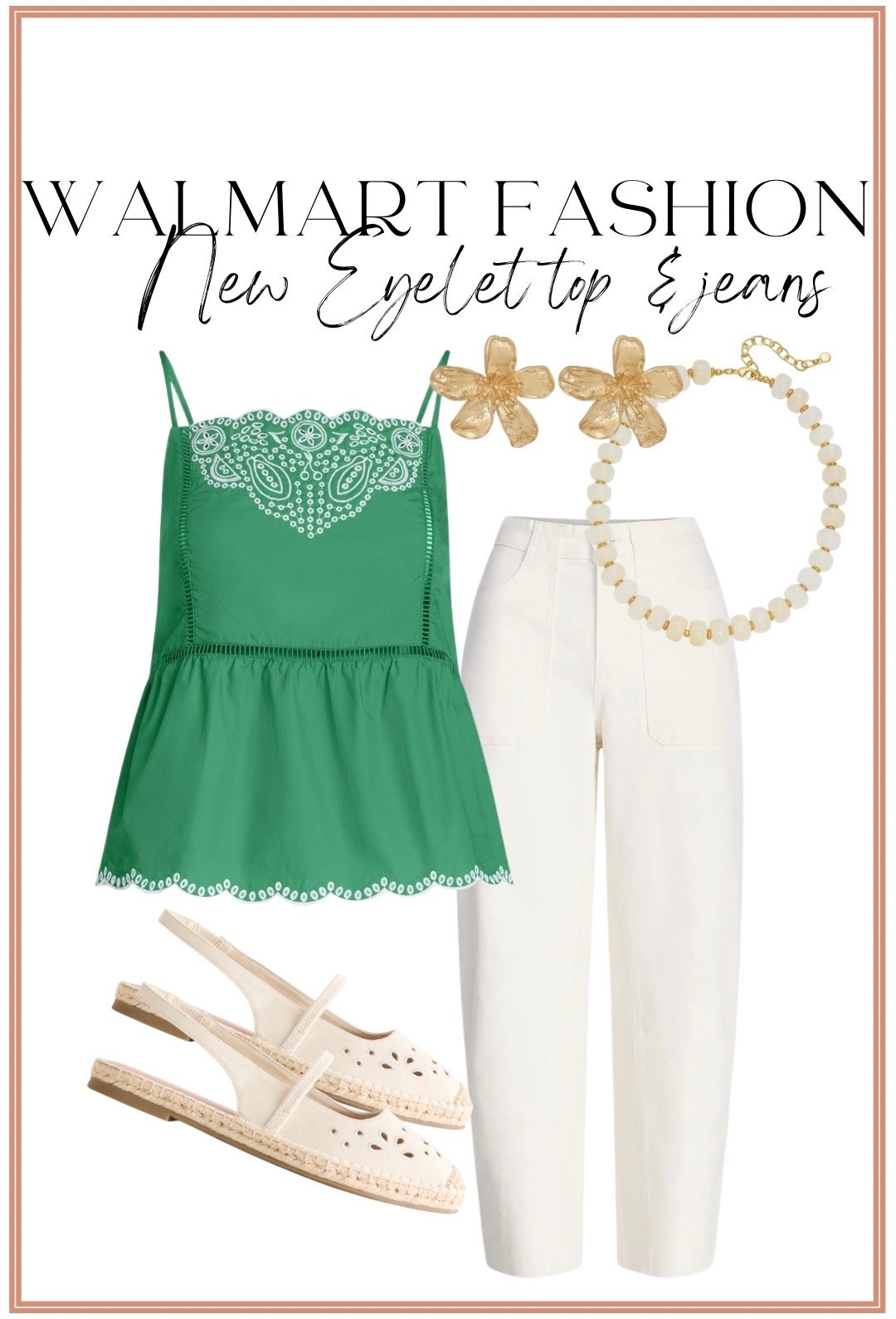 ✨ Restock alert!! This gorgeous Walmart eyelet top is finally back, and I have a feeling it’s going to sell out again! 💚 The embroidered details, scalloped hem, and flattering peplum silhouette make it look so much more expensive than it is. I paired it with white denim for the perfect fresh summer outfit, but it’ll look just as cute with shorts, skirts, or your favorite jeans.

If you missed it the first time, now’s your chance! It runs TTS and is one of those easy pieces you’ll wear on repeat all season long.

#walmartfashion #walmartfinds #walmartstyle #eyelettop #walmartnewarrivals #summerfashion #greentop #whitejeans #affordablefashion #budgetfriendlystyle #summeroutfit #ootd #casualstyle #everydayfashion #fashionfinds

#LTKootd #LTKPetite