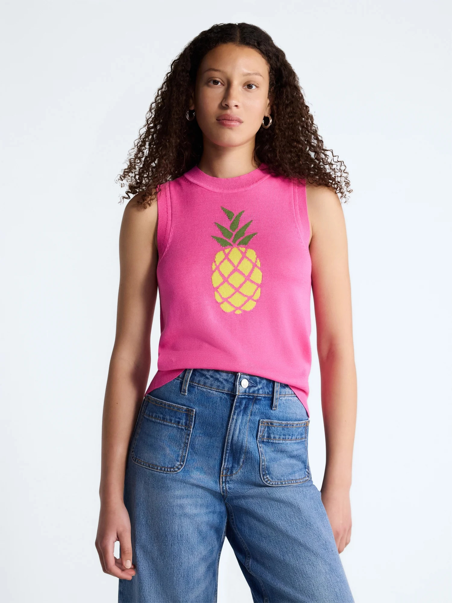 Free Assembly Women's and Women's Plus Graphic Sweater Shell, Sizes XS-4X | Walmart (US)