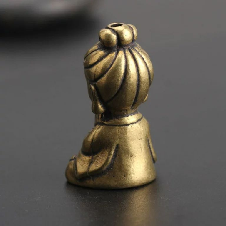 Solid Brass Guanyin Buddha Figurine Mini Statue Ornament Home Office Desk Decor | Walmart (US)