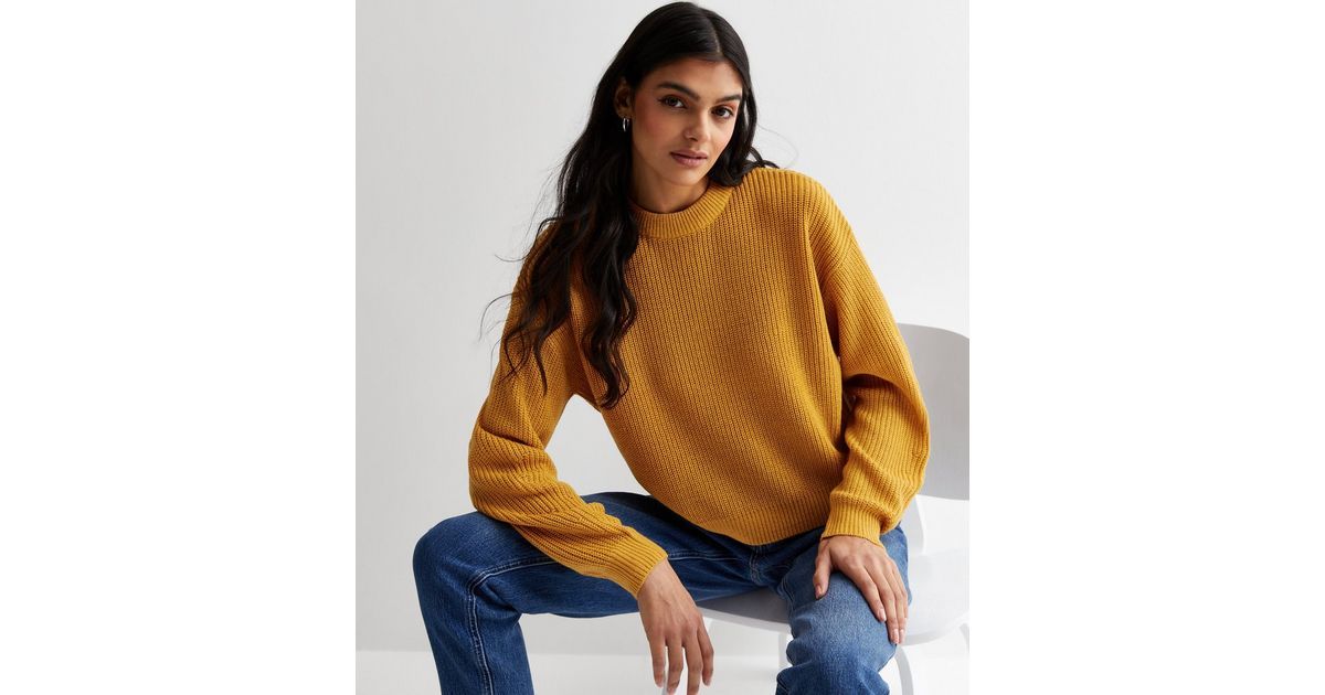 Mustard Stitch Knit Crop Jumper | New Look | New Look (UK)