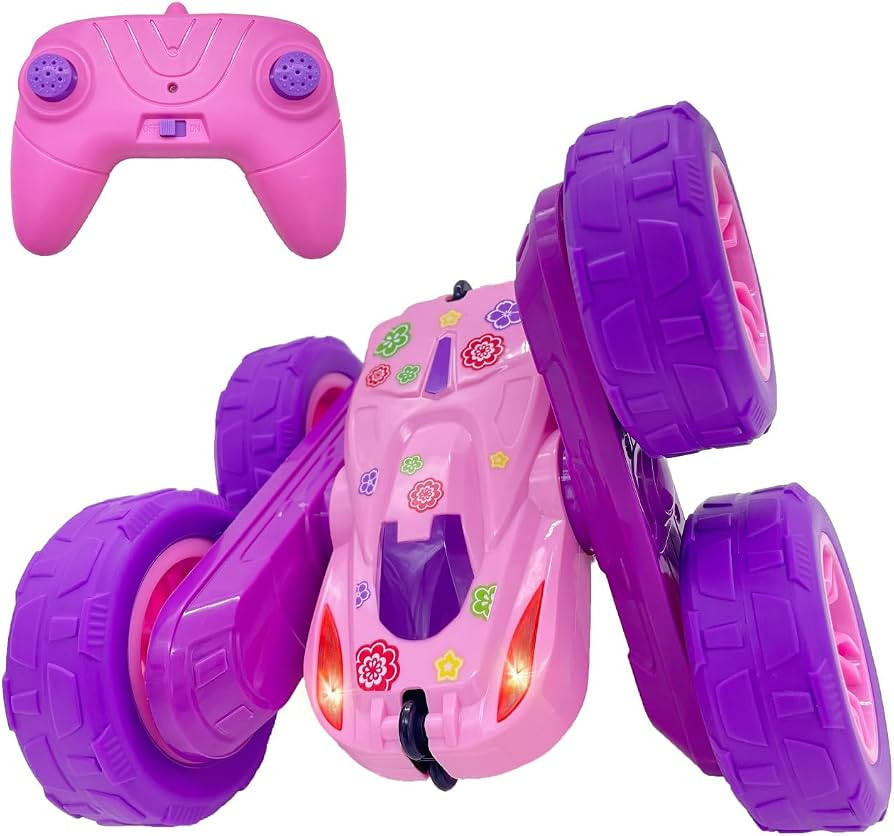 Threeking RC Stunt Cars Remote Control Car Toys with Lights Double-Sided Driving Gifts Presents 6... | Amazon (US)