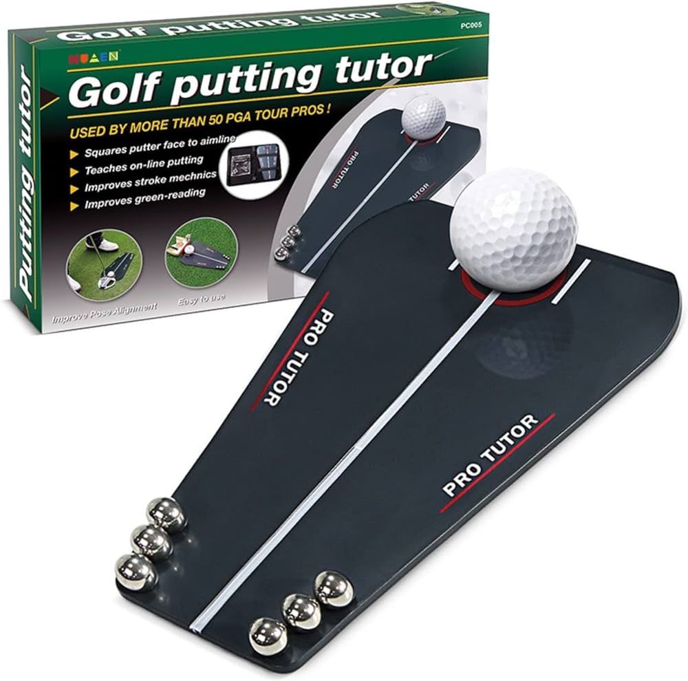 Golf Putting Tutor Golf Putting Trainer Golf Putting Aid Golf Putter Corrector with Free Zippered... | Amazon (US)