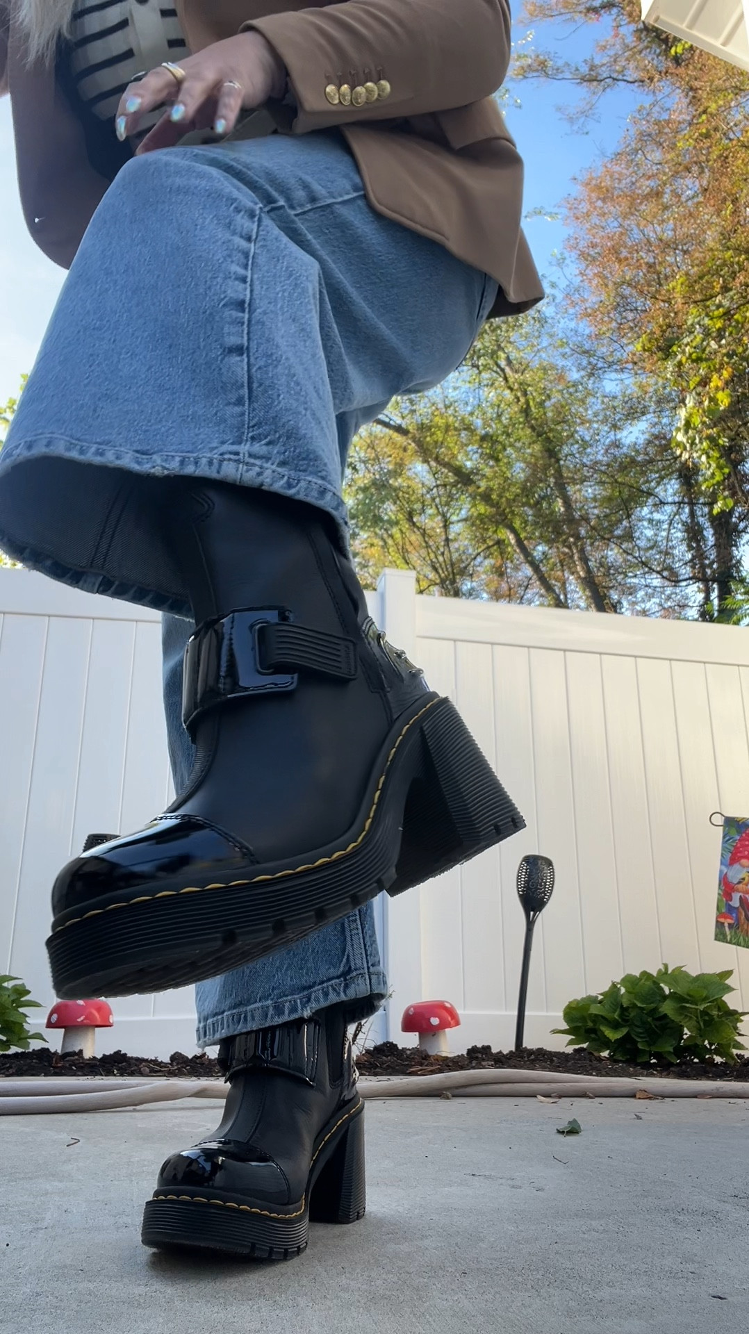 CUTEST FALL BOOTS EVER!! And so comfortable 😍😍love me some Docs! 
**they run a LITTLE big. I’m wearing a 9, that’s my normal size. They will be perfect with a little thicker sock this fall and winter**

#LTKStyleTip #LTKShoeCrush #LTKSeasonal