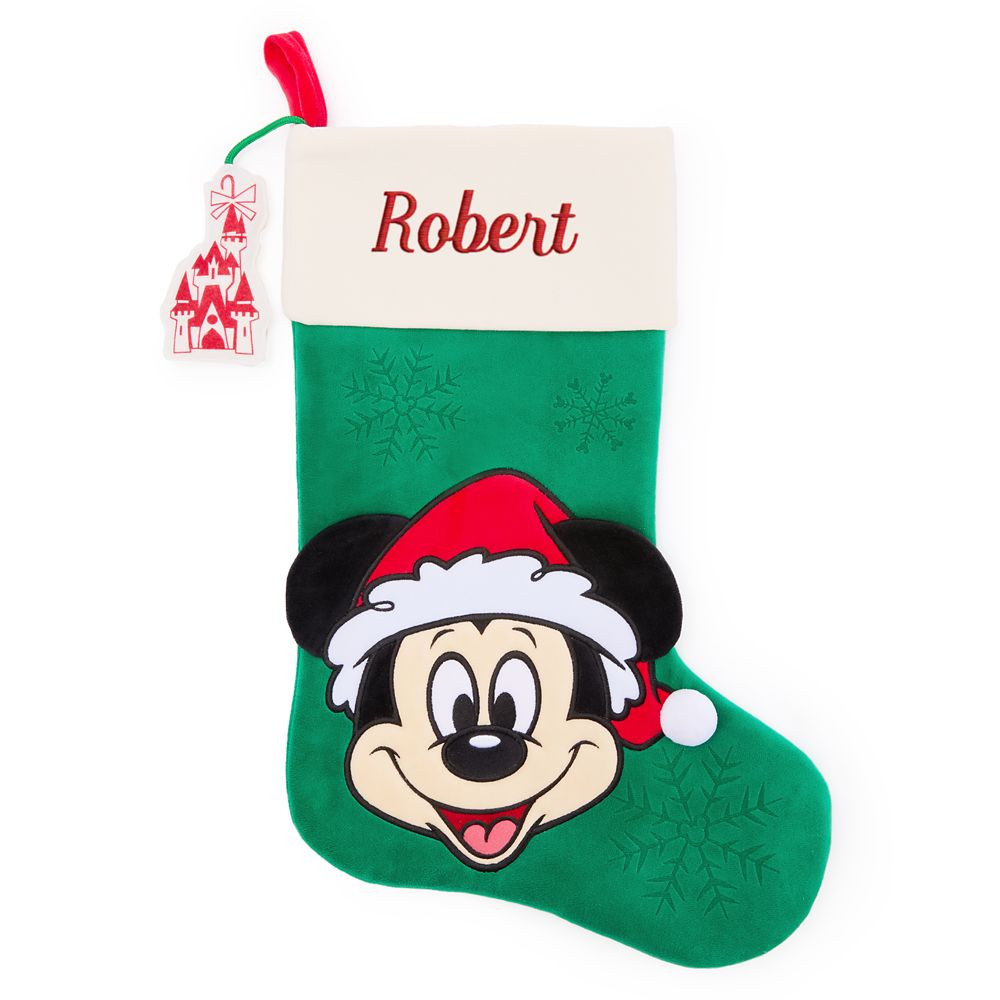 Santa Mickey Mouse Holiday Stocking – Personalized | Disney Store