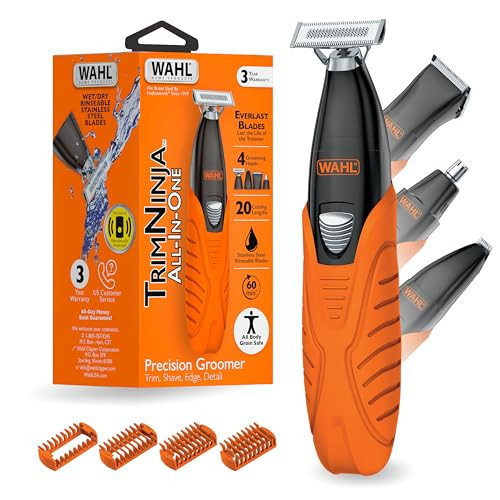 Wahl Trim Ninja All in One Hybrid Electric Razor and Beard Trimmer for Men – All Body Electric Shaver, Hair Trimmer, Precision Detail Trimmer, Ear & Nose Hair Trimmer for Men – Model 3030115 | Amazon (US)