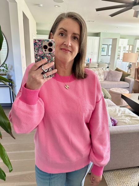 Another pink sweater to add to my collection lol  

#LTKStyleTip #LTKOver40 #LTKFindsUnder100