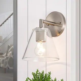 Clear Glass 1-light Armed Wall Sconce | Bed Bath & Beyond