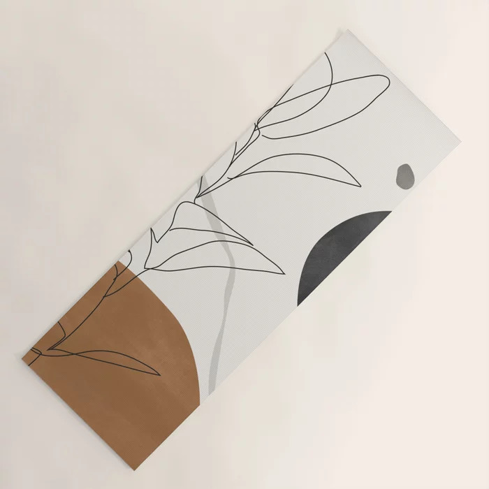 Abstract Art /Minimal Plant Yoga Mat by ThingDesign | Society6