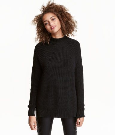 Knit Mock Turtleneck Sweater | H&M (US)