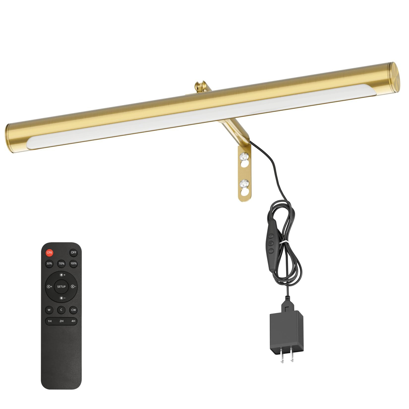 Coinmit Picture Lights for Paintings Plug in, 16" Adjustable LED Gold Picture Light Art Light, Re... | Amazon (US)