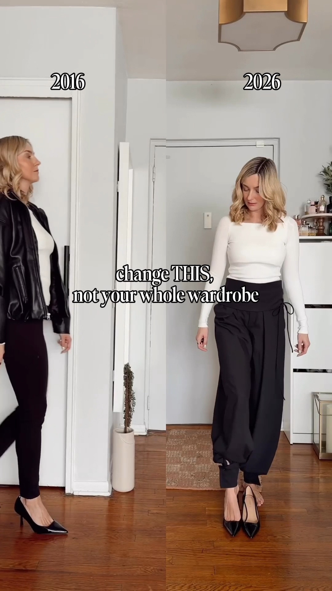 Skinny jeans + heels used to be our go-to formula (we all wore it in 2016). But the silhouette is what makes it look dated now.

Instead of buying a completely new wardrobe, update the shape:
swap skinny jeans for cuffed-hem pants and add a cropped jacket for balance. 
Same base pieces = instantly a modern outfit.


Fashion hacks • style tips • outfit transformation • how to style • spring outfit 

#LTKootd #LTKgrwm #LTKTall