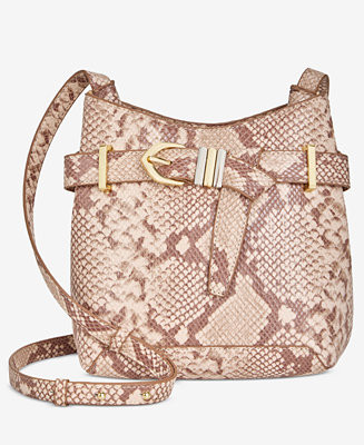 Nailaa Belted Snake Crossbody | Macy's
