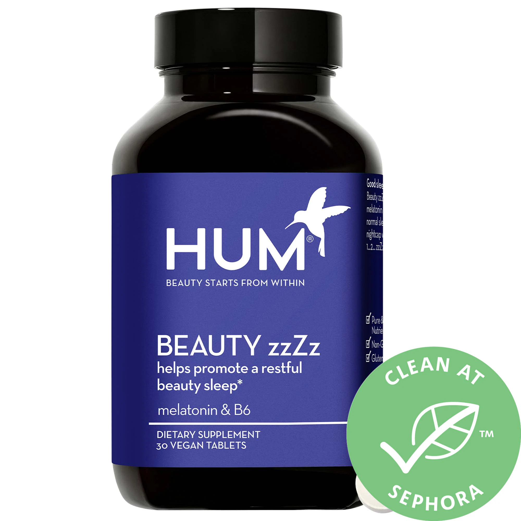 HUM Nutrition Beauty zzZz™ Sleep Support Supplement with Melatonin 30 Tablets | Sephora (US)