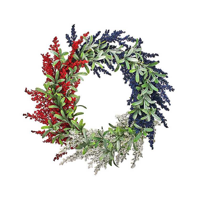 Red White and Blue Astilbe Wreath | Kirkland's Home