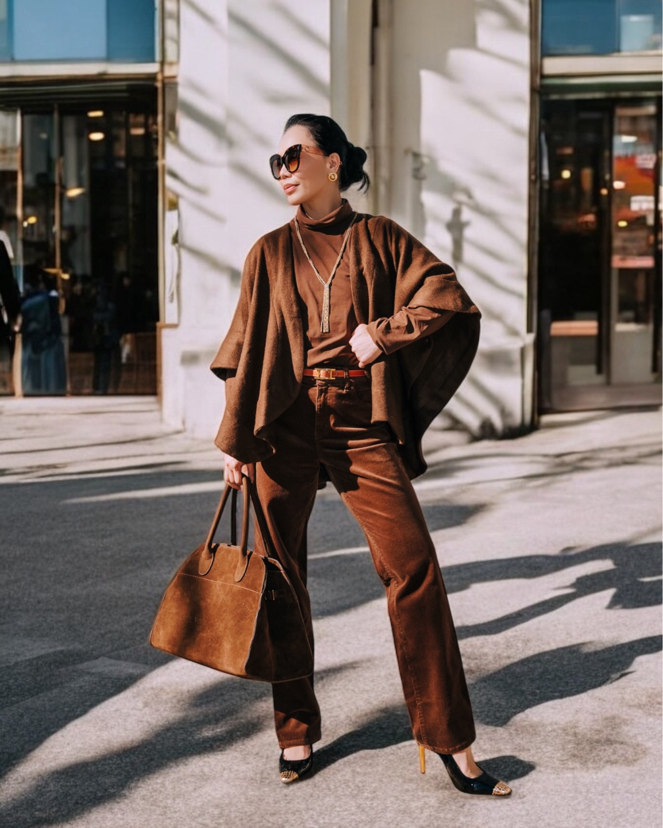 Another cotton turtleneck and cape combo.

I am normally a size S on top, but bought this turtleneck in size XL — because that’s the only size left and I was crazy about this color…lol..

The same turtleneck top and pants also come in many other colors. Pick your favorite!!

And yes! Loving this under $40 faux suede tote, the color and shape are perfect for any winter outfits.

#LTKItBag #LTKGiftGuide #LTKSaleAlert