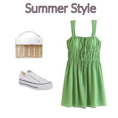 Summer style with the perfect Abercrombie tie front dress, platform Converse sneakers, and cute white wicker handbag. 


#LTKFindsUnder50 #LTKFindsUnder100 #LTKSaleAlert